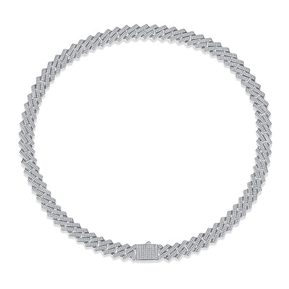 Moissanite Diamond S925 Certified Cuban Link Chain Luxury Fashion Necklace