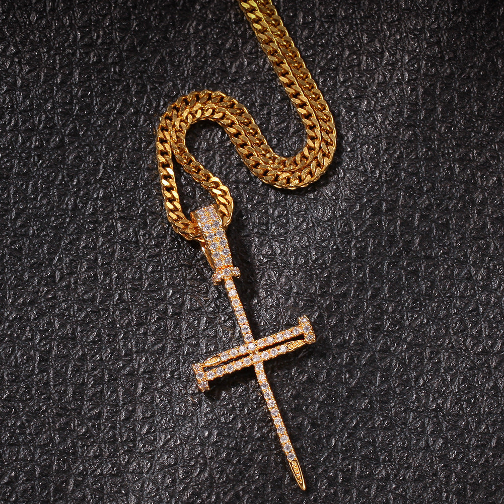 Cross Pendant Hip Hop Necklace Men