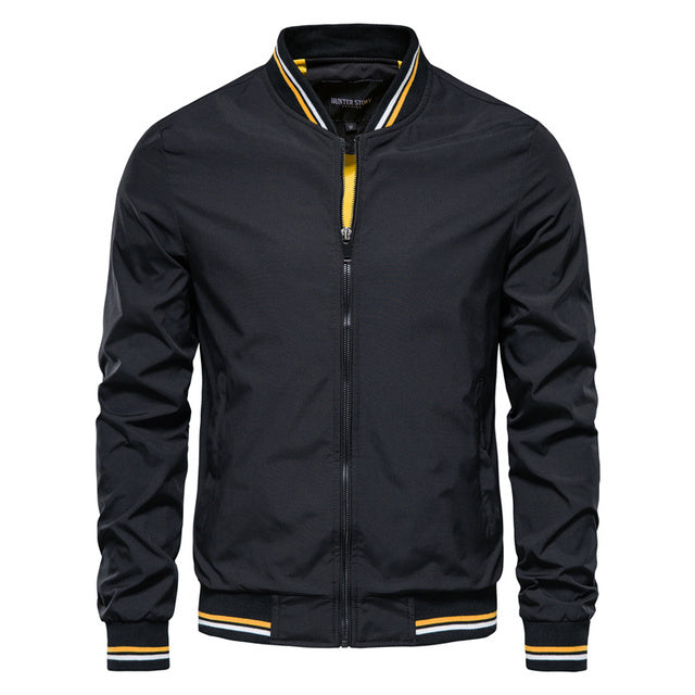 Striped Zip-Up Jacket Baseball Clothing - Mens