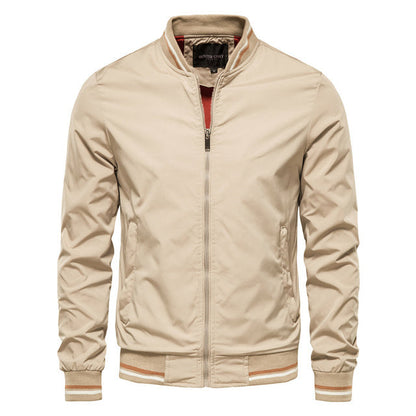 Striped Zip-Up Jacket Baseball Clothing - Mens