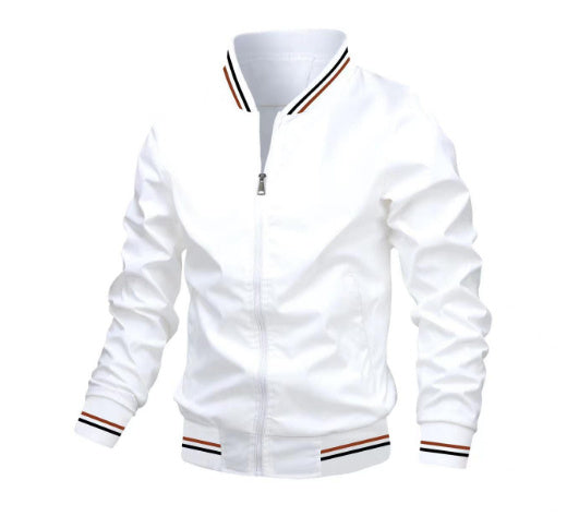 Striped Zip-Up Jacket Baseball Clothing - Mens