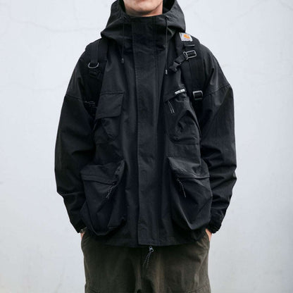 Loose Multi-Pocket Hip Hop Jacket - Mens