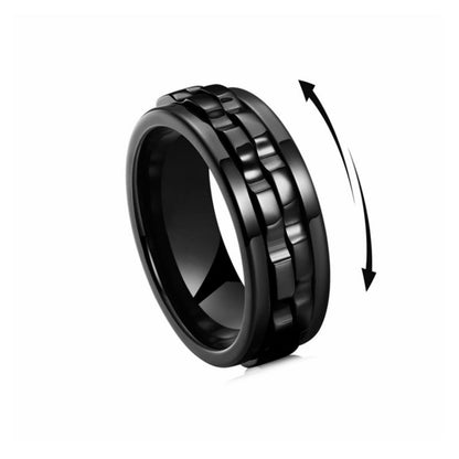 Titanium Anxiety Fidget Spinner Rings