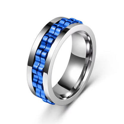 Titanium Anxiety Fidget Spinner Rings