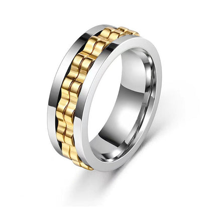 Titanium Anxiety Fidget Spinner Rings
