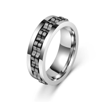 Titanium Anxiety Fidget Spinner Rings