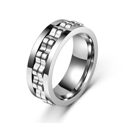 Titanium Anxiety Fidget Spinner Rings