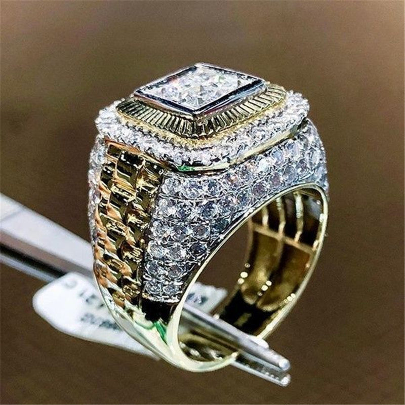 Hiphop Hip Hop Gold Rim Group Ring Men And Women The Same Ring