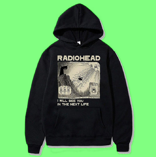 Vintage Radiohead Hoodie Men Fashion Oversized Hoodies