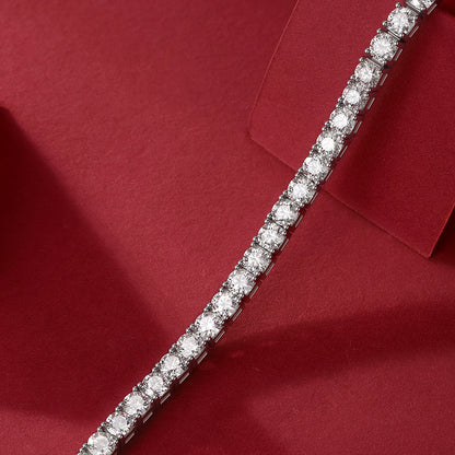 Moissanite Diamond S925 Silver Tennis Bracelet Unique Luxury Fashion