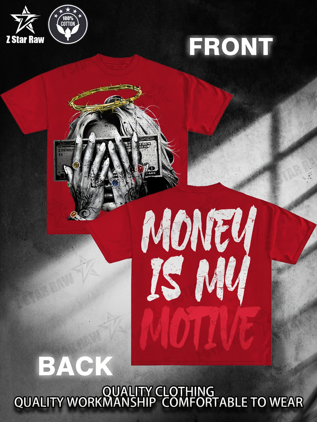 Money Is My Motive Angel Girl Tee