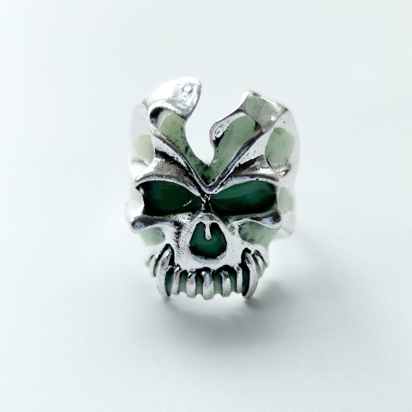 Alloy Ghost Head Toothy Luminous Ring