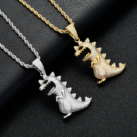 Hip Hop Style Dinosaur Pendant Necklace Decorative Accessories For Holiday Party Gift