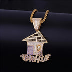 DATNEWDRIP Iced Out Trap House Pendant