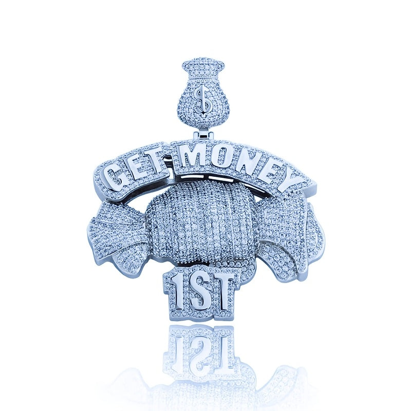 DATNEWDRIP Iced Out Get Money 1st Pendant