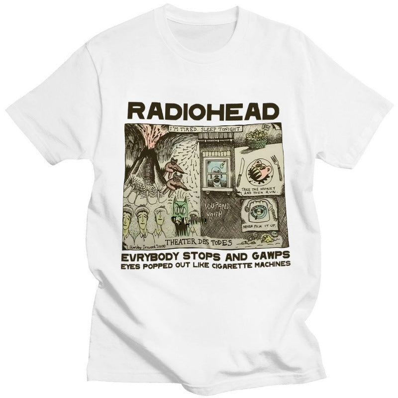 Radiohead Vintage 2000 T-shirt Hip Hop Rock Band Unisex M Usi