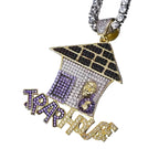 DATNEWDRIP Iced Out Trap House Pendant