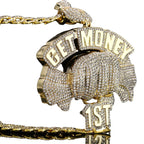 DATNEWDRIP Iced Out Get Money 1st Pendant
