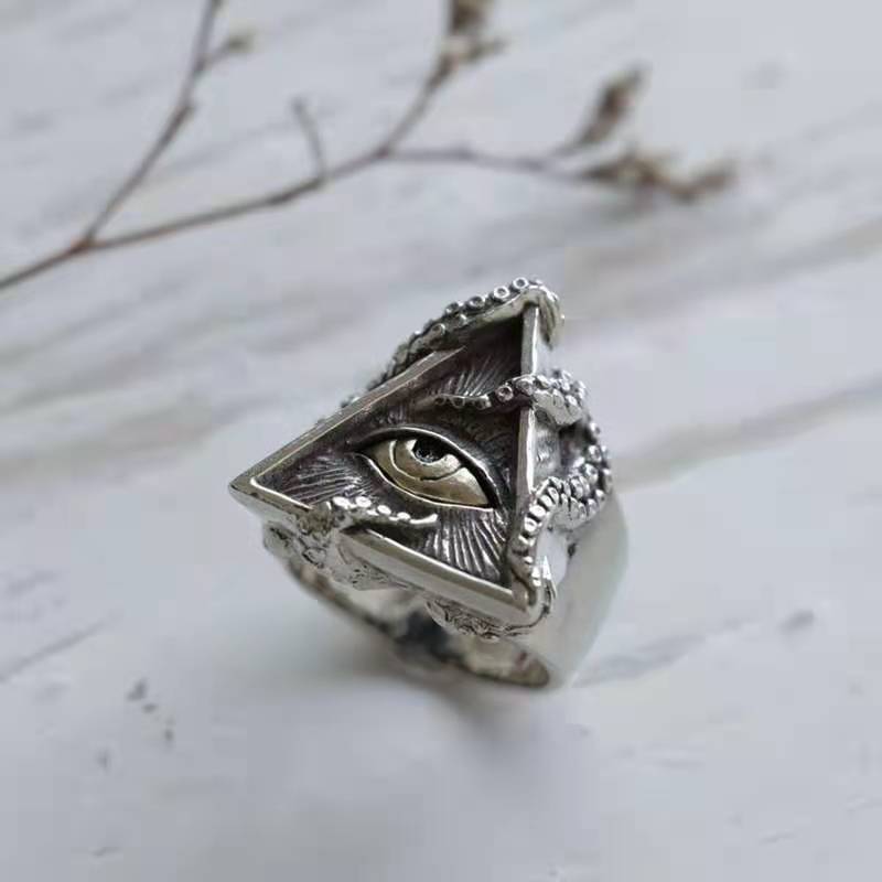 Creative Hip-hop Triangle Ring Domineering Men