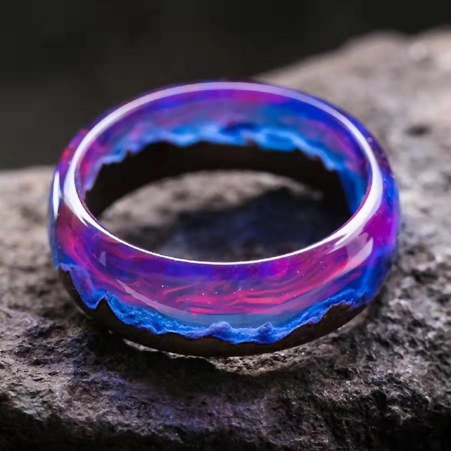 Wood Ring Characteristic Ring Resin Luminous Ring Tide