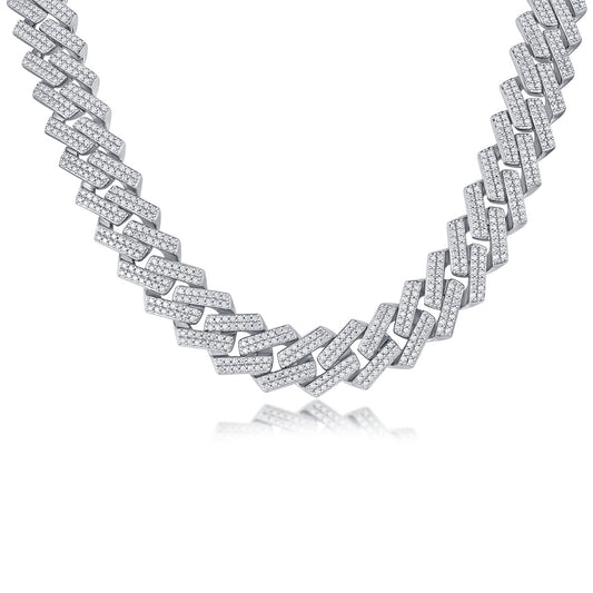 Moissanite Diamond S925 Certified Cuban Link Chain Luxury Fashion Necklace
