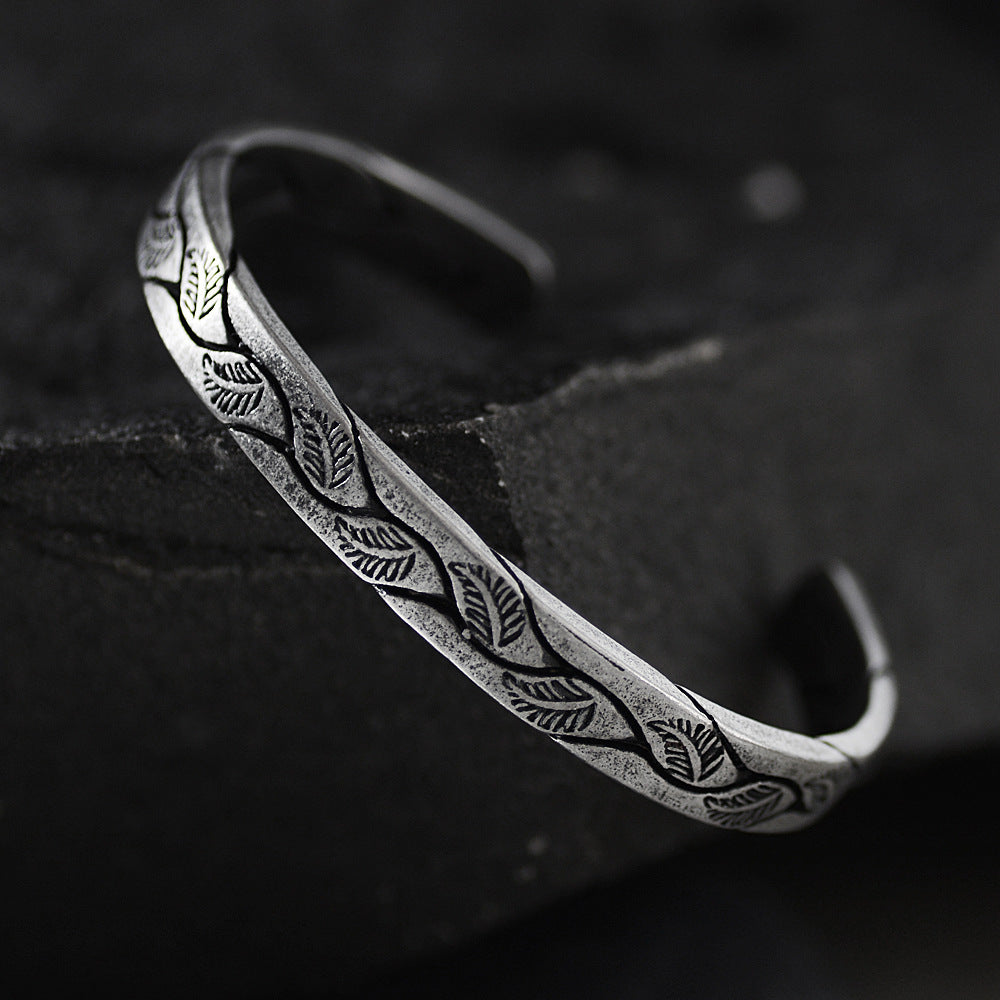 Vintage Viking Cuff Titanium Steel Bracelet