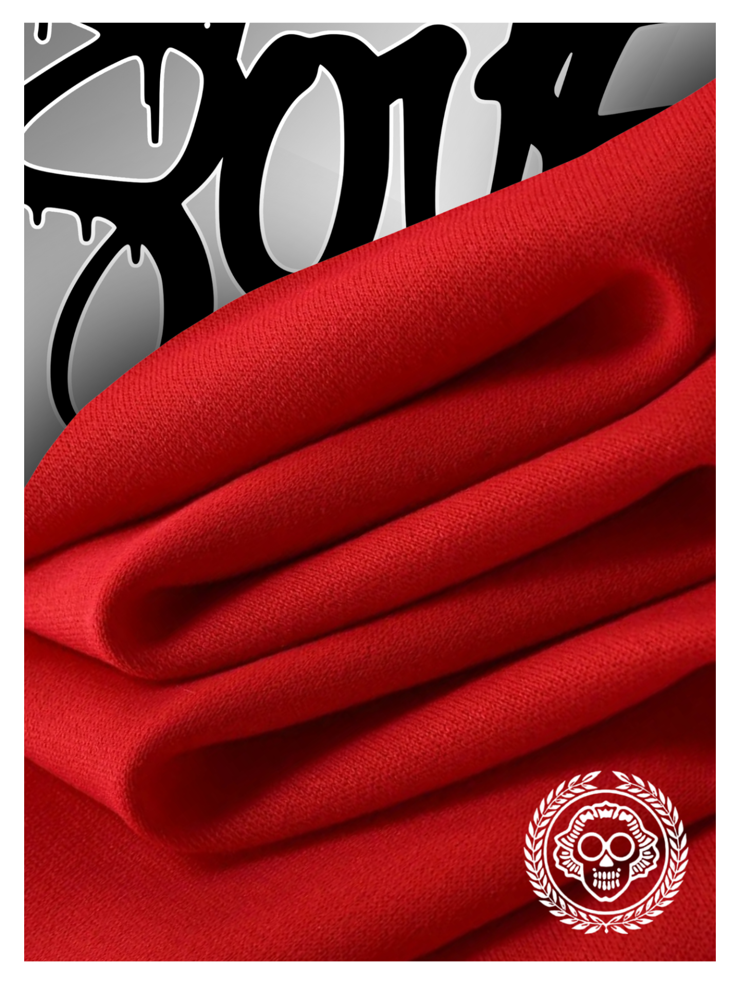 Red soft fabric showcasing the quality of the Lil Durk hoodie by DATNEWDRIP