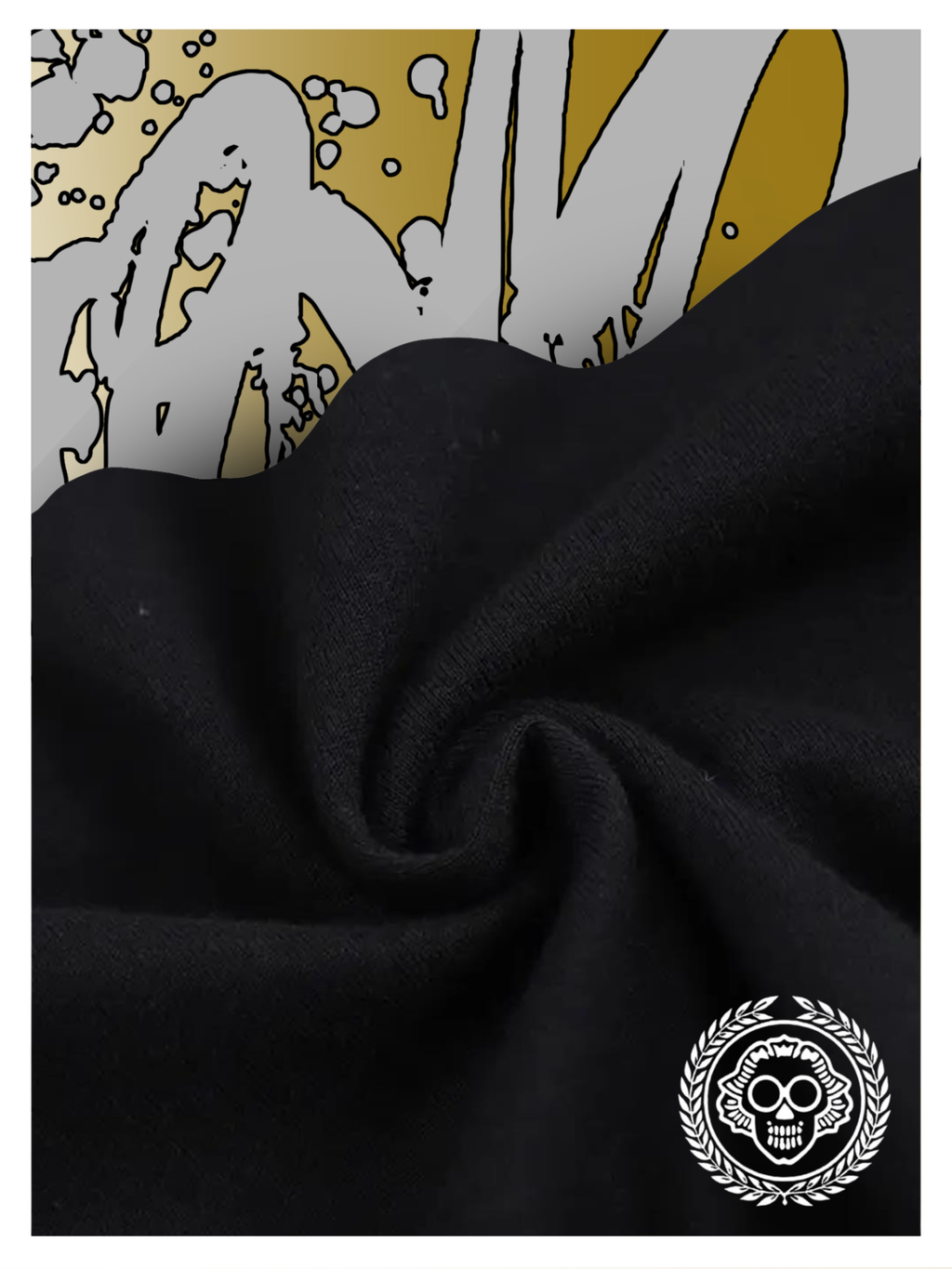 Black cotton Lil Peep scribble t-shirt featuring graphic design for stylish streetwear