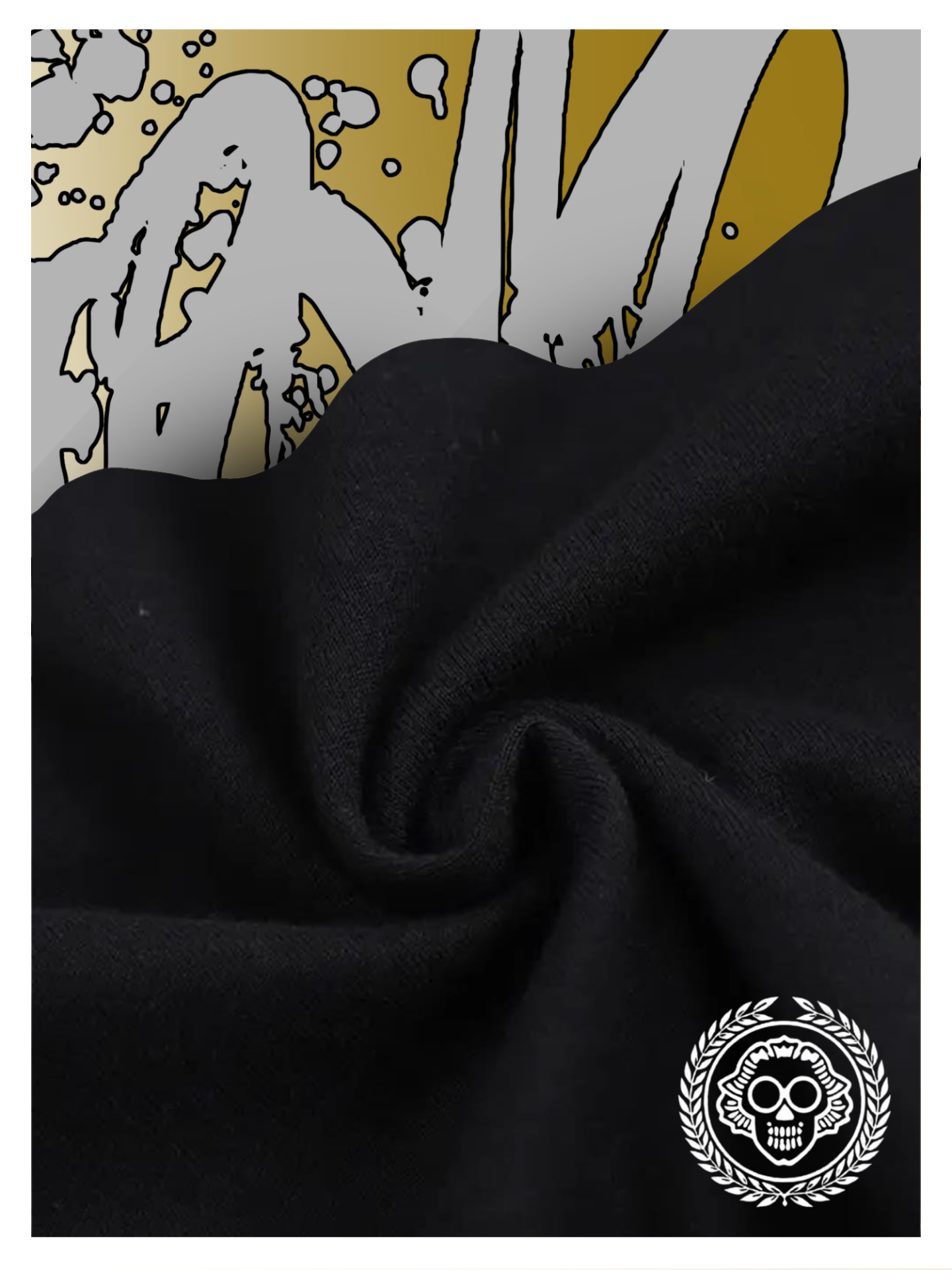 Black cotton Lil Peep scribble t-shirt featuring graphic design for stylish streetwear