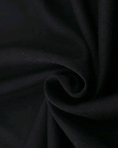 Close-up of soft black fabric showcasing the texture of the Walt Whiskey t-shirt mens