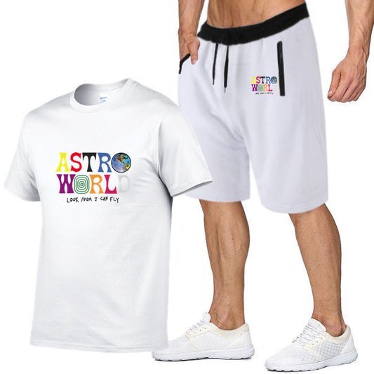 DATNEWDRIP Graphic Streetwear Tee - Astro World T-Shirt & Shorts Jogger Set