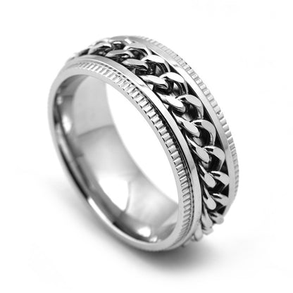Stainless Steel Spinner Rings Fidget Band