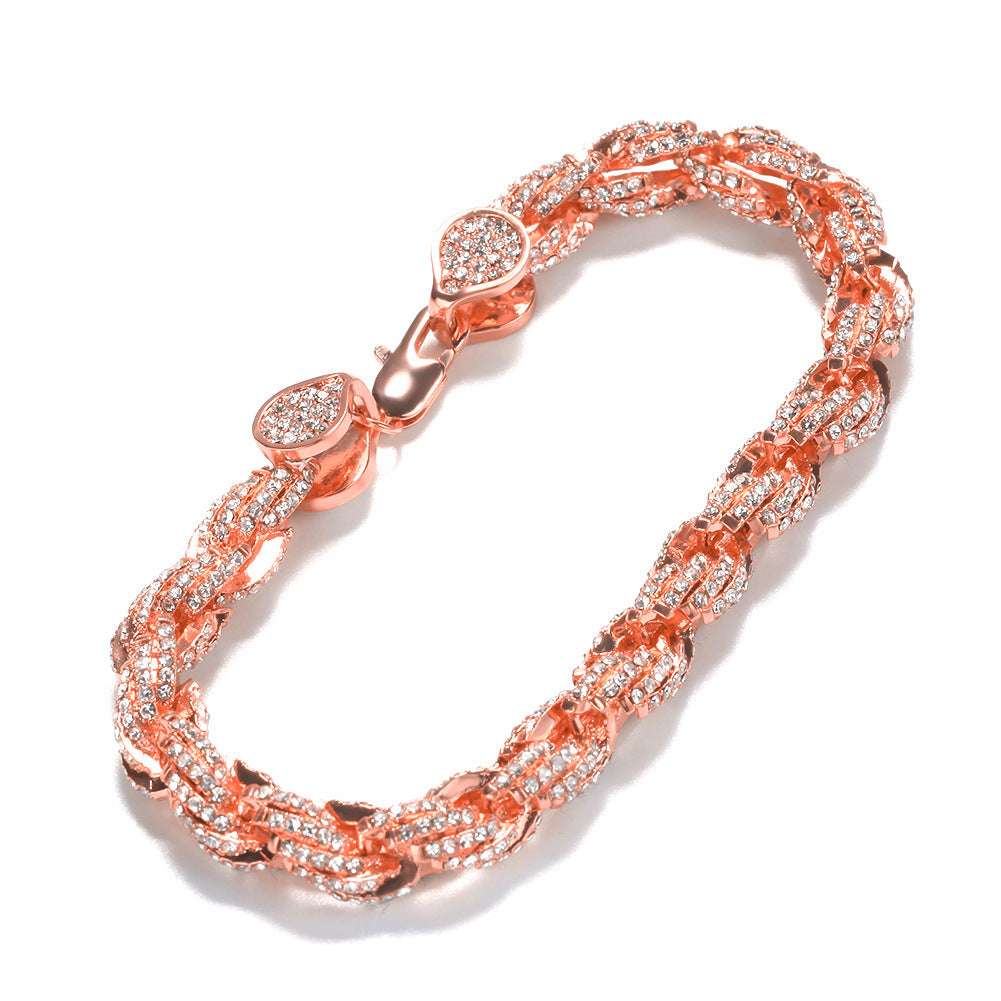 Iced Out Exaggerated Rope Necklace Chain