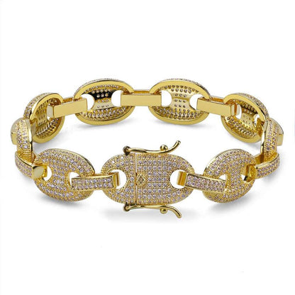 Iced Out Rainbow Pig Nose Bracelet