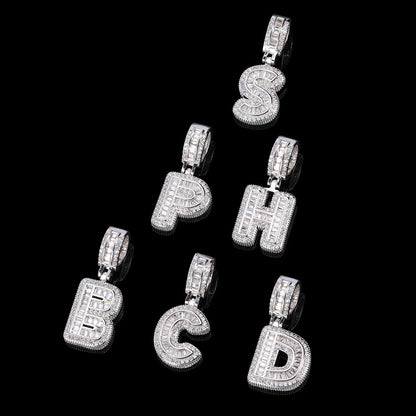 Iced Out Hip Hop Rock Candy Letter Pendant
