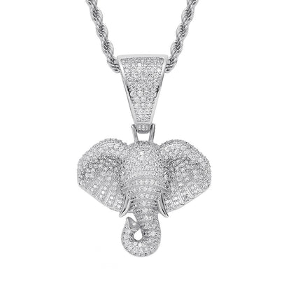 Iced Out Elephant Pendant