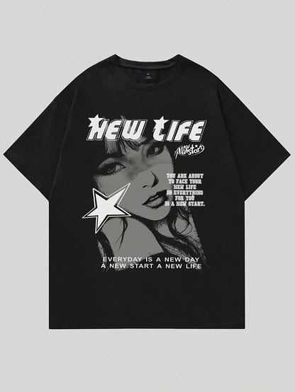 DatNewDrip New Life mens t-shirt featuring bold graphics and a modern design for everyday wear
