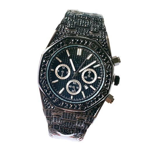 Iced Out Multi Color Gem Watch