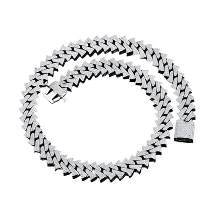 Iced Out 14mm Hip Hop Thorns Cuban Link Chain - DATNEWDRIP