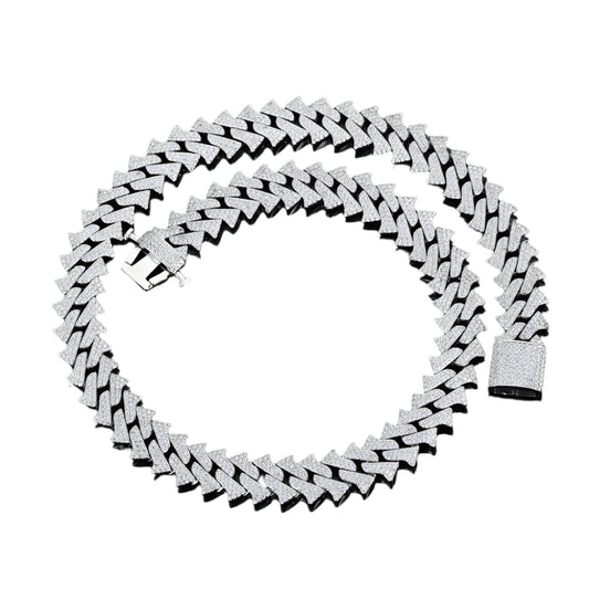 Iced Out 14mm Hip Hop Thorns Cuban Link Chain - DATNEWDRIP