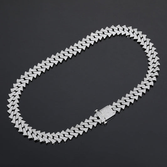 Iced Out 14mm Hip Hop Thorns Cuban Link Chain - DATNEWDRIP