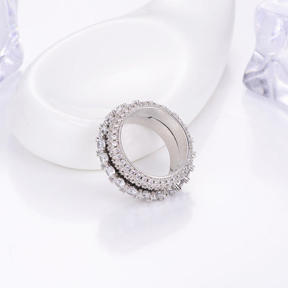 Iced Out Multi Row Bling Ring - DATNEWDRIP