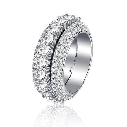 Iced Out Multi Row Bling Ring - DATNEWDRIP