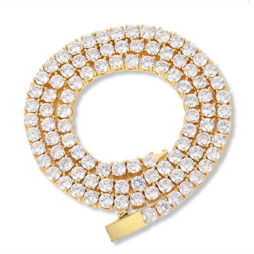 Iced Out Spring Buckle Tennis Chain - DATNEWDRIP