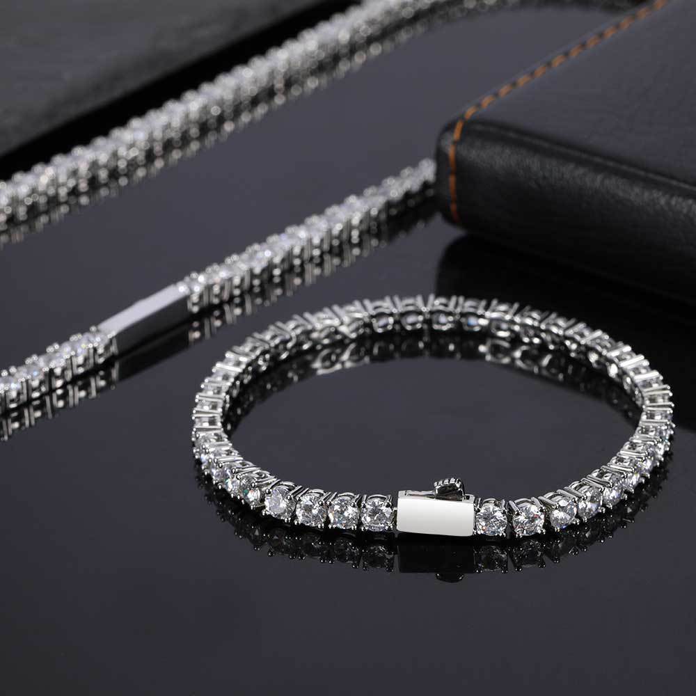 Iced Out Spring Buckle Tennis Chain - DATNEWDRIP