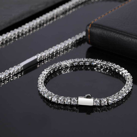 Iced Out Spring Buckle Tennis Chain - DATNEWDRIP