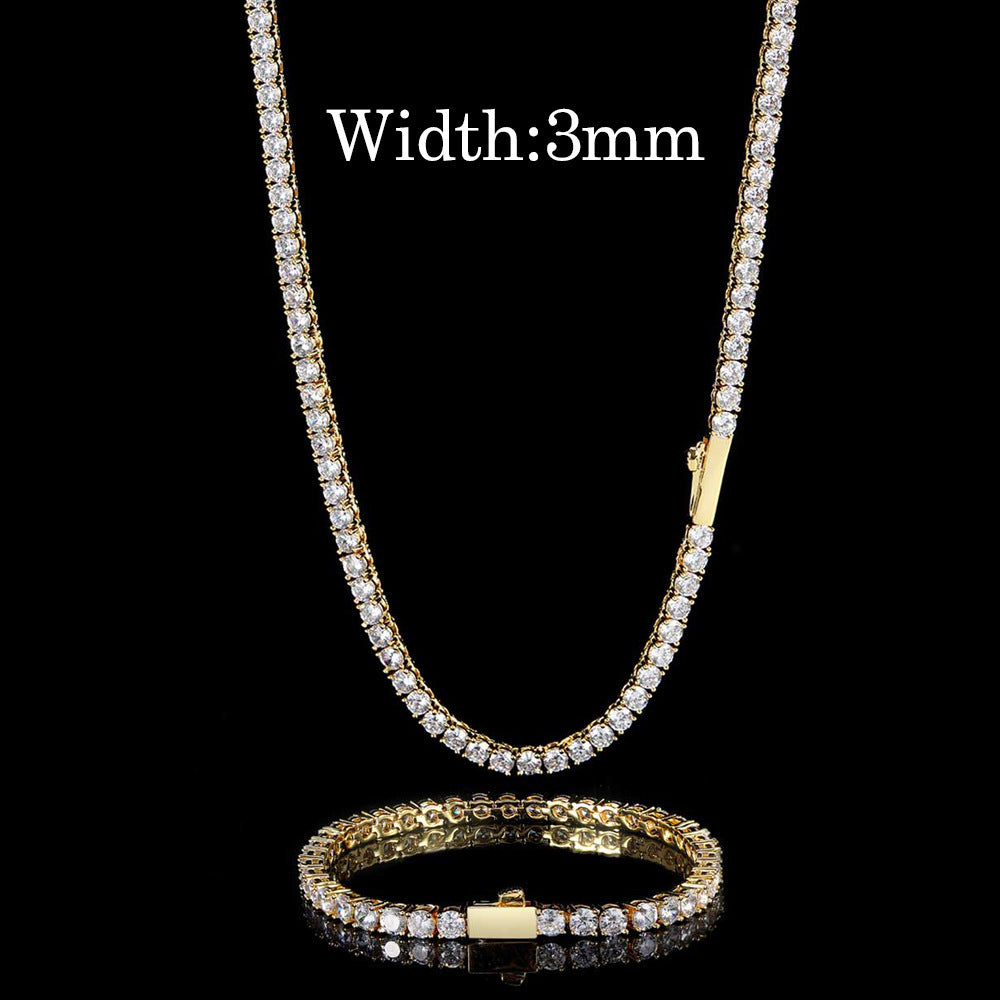 Iced Out Spring Buckle Tennis Chain - DATNEWDRIP