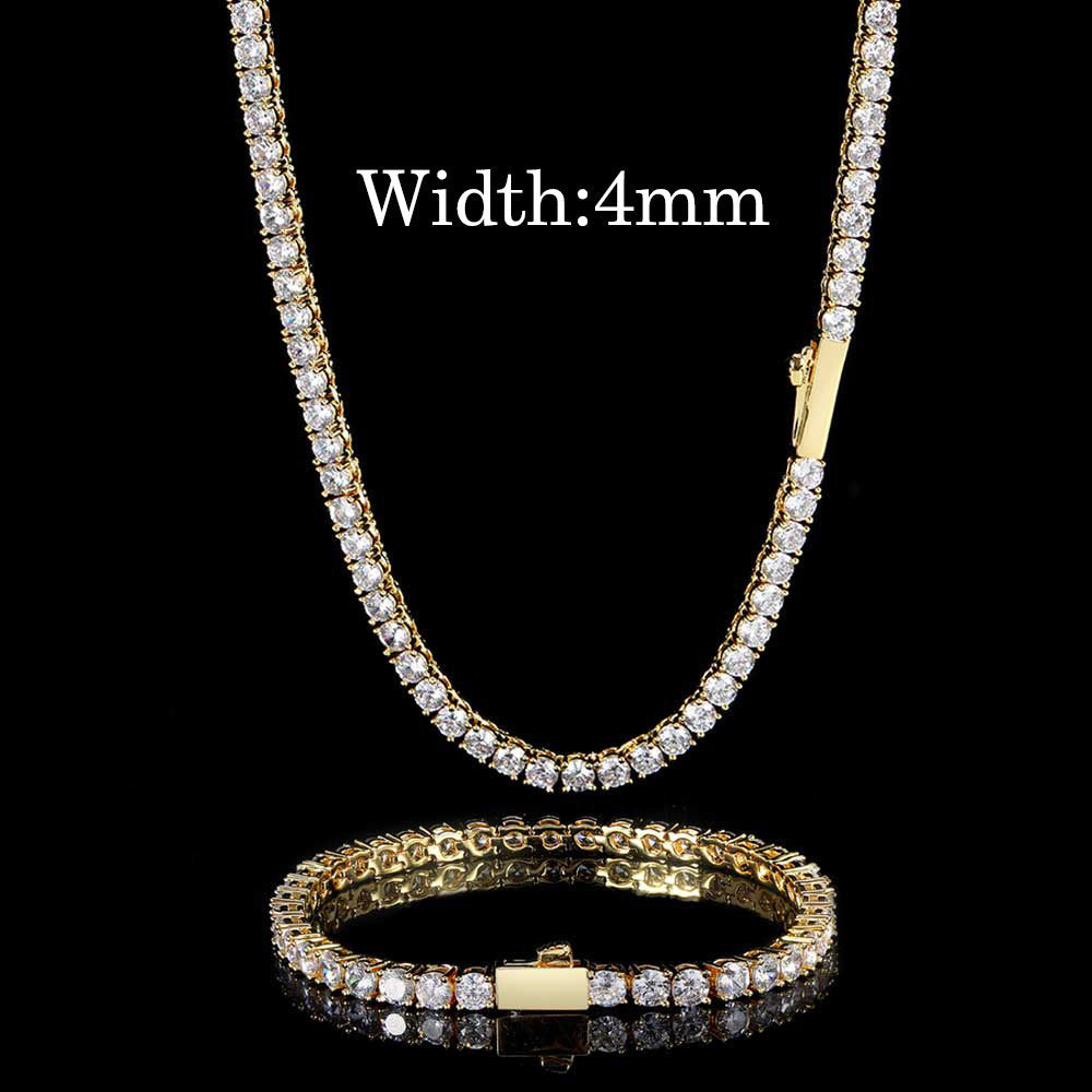 Iced Out Spring Buckle Tennis Chain - DATNEWDRIP