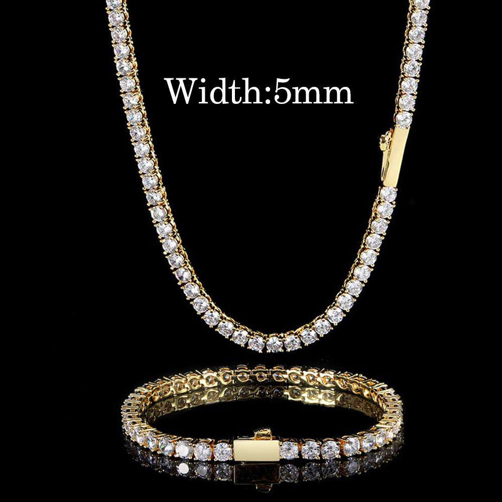 Iced Out Spring Buckle Tennis Chain - DATNEWDRIP