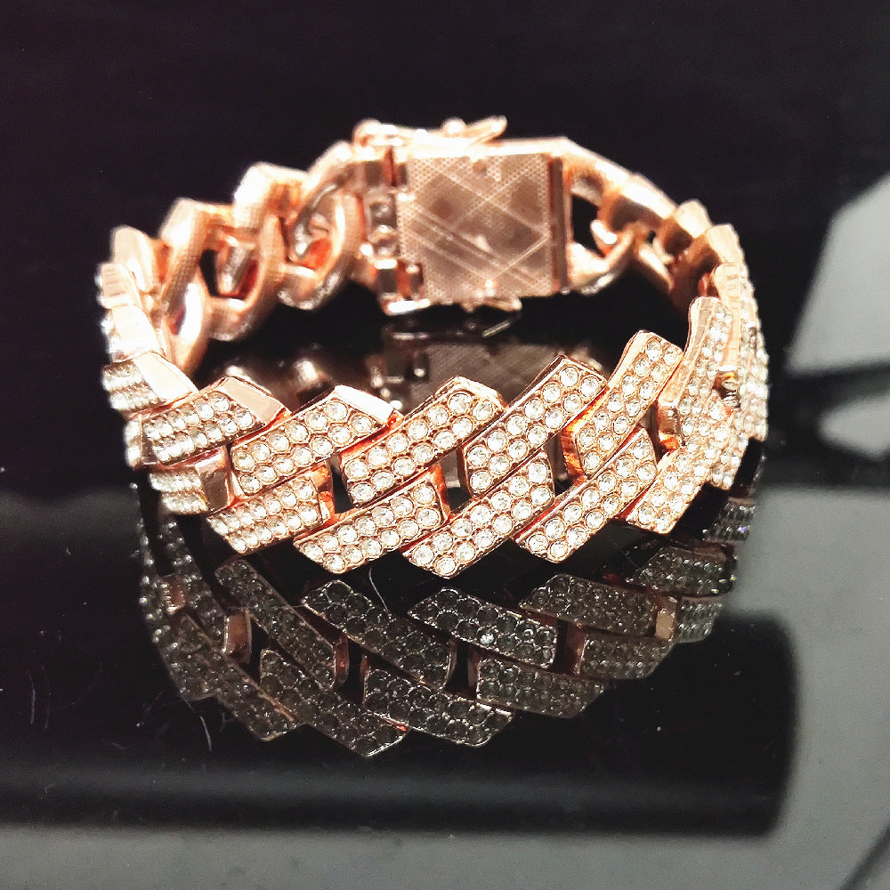 Iced Out 20mm Bold Prismatic Bar Chain - DATNEWDRIP